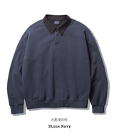 26SS★ Lazy Field Pigment Collar Sweatshirt