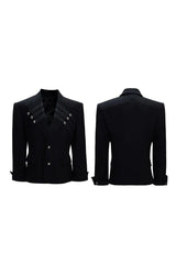 Braided Double Breasted Blazer