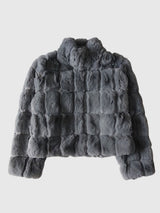 CUDDLE MINK FUR JACKET (GRAY)