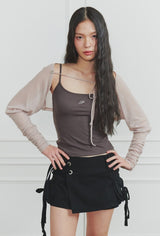 TINA BUCKLE CARGO SKIRT black