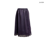 (3color) Silky Lace Long Skirt