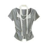 Leni Lace Scarf Layered Tee