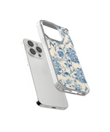[マクセーフ·ジェルハード]ヴィンテージ フラワー ブルー スマホケース/[Magsafe Gelhard] Vintage Flower Blue Phone Case
