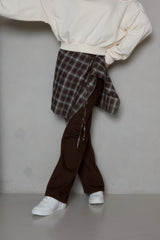 DRAPE チェックレイヤードスカート