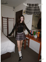 Preppy Pleats A-line Pants Skirt