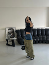 24SS Cropped Half Turtleneck Sleeveless T-Shirt