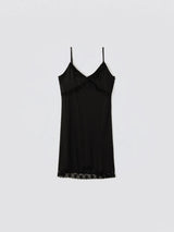 Silky Lace Bustier Dress_Black