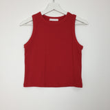 Ribbed mock neck sleeveless (5color)
