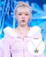 [IDLE Shuhua Necklace] プチエンジェルカラーボーンネックレス- シルバーカラー