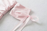 Wandy Off-shoulder Ribbon Tee