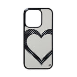 [MADE] HEART DOT PHONE CASE (black mirror bumper)