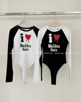 I love raglan bodysuit T-shirt