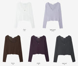 Pendant Layered U-neck Tencel T-Shirt (5color)