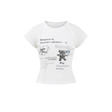 Kitsch Bear Graphic Crop Tee 231949398