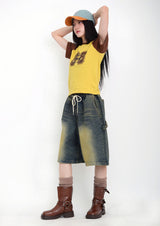 Toned-Down Raglan Short Sleeve T-Shirt