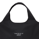 25SS BASIC LOGO REUSABLE BAG DARK BLACK