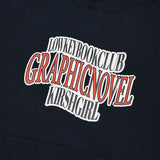 LOWKEY BOOK CLUB LETTERING RAGLAN HOODIE [DARK NAVY]