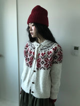 Roselle Heart Snowflake Cardigan (2color)