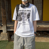 Oversized Fit Olympia Printed Short Sleeve Tee