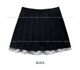 Layered pleated midi skirt