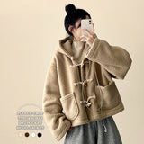 Fling fleece hood tteokbokki coat