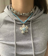 Sea@shell flower summer necklace