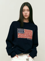 CHERRY USA GRAPHIC KNIT [NAVY]