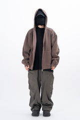 Ard Two Way Pigment Hooded Zip-Up