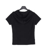 エリカフードボタン半袖Tシャツ