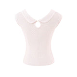 Luelle Eyelet Collar Knit