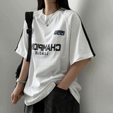 Brring ラグラントラックライン半袖Tシャツ