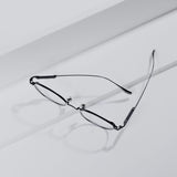 Knouun Round titanium glasses CODE. 102. B Navy
