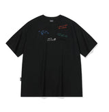 26SS★ ドローステッチ刺繍半袖Tシャツ