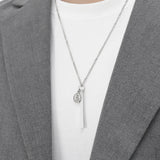 Men's Stick Bar Necklace_ST SLIM NEC