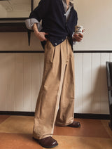 Serendi two-tuck wide pants