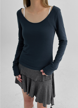 [MADE] Weather Round Layered Long Sleeve T-shirt