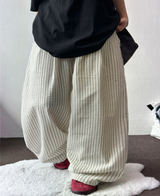 ストライプ ベビー ペール バルーンパンツ 🩵🤍🍰🖤3COLOR