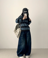 Beaded Dangara Snap Knit Hooded