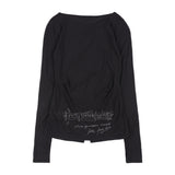3-Way Button Layered Long Sleeve (Black) F25QB079