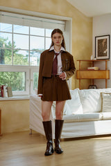 MILD CROP BLAZER / BROWN