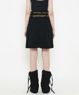 FUR BELT MIDI SKIRT