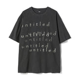Untitled レイヤーロゴピグメントウォッシュ半袖 Washed Black