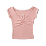 Ringo Lace Neck Half T-shirt