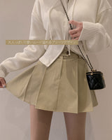 Pleated mini skirt