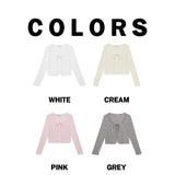 リボンタイカーディガン (Grey)