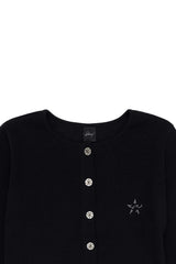 BELT-STRAP CARDIGAN BLACK