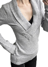 Annie Button Wrap Knit