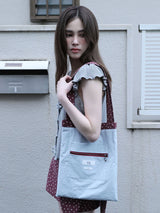 RABBIT STAR REVERSIBLE ECO BAG(BURGUNDY)