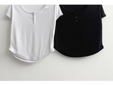 Deemo span button short sleeve tee
