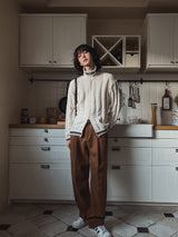 Chief Deep Pintuck Wool Slacks